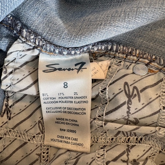 Seven7 Light Blue Distressed Women's Jeans - Picture 5 of 6